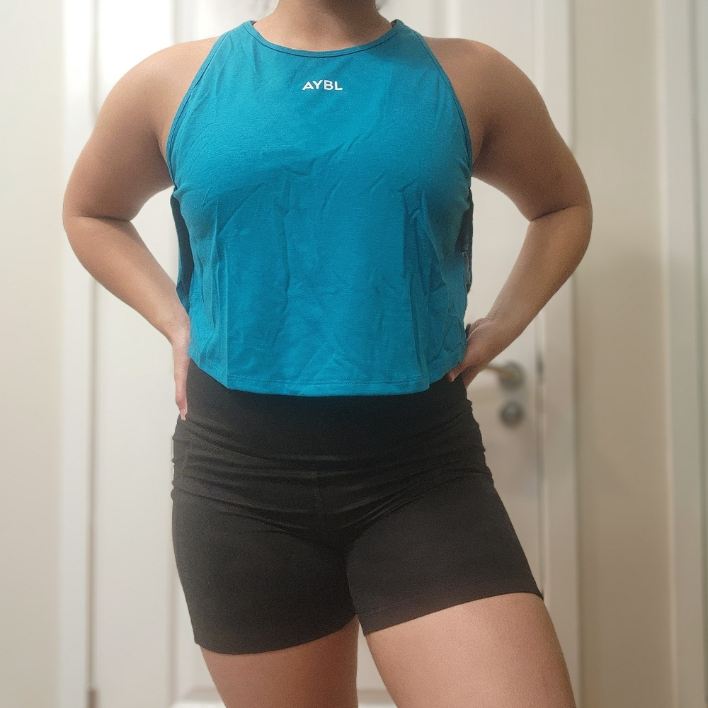 NWT Aybl Turquoise Crop Tank